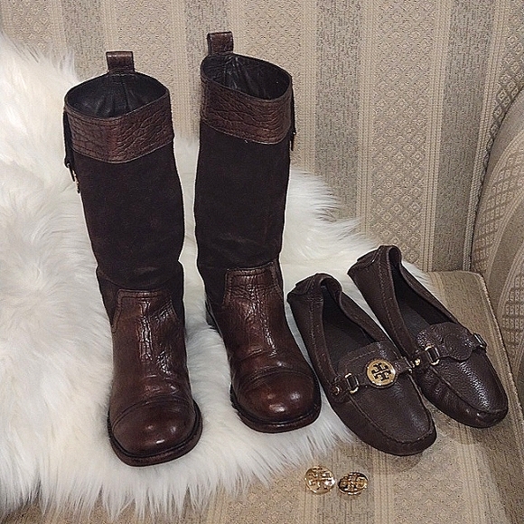 Bundle Tory Burch Corey Boots & Harrison Driving Mic Loafers - Picture 16 of 16